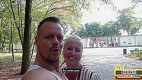 Public amateur MILF fucked outdoor after casting by sex date
