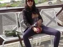Public flashing exhibitionist nude in public 4