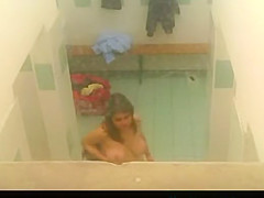Public shower locker room