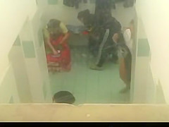 Public shower locker room
