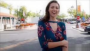 Public street upskirt and teasing