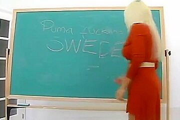 Puma Swede with hot huge boobs in action