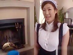 Racy japanese floozy mari hosokawa chokes on a big one