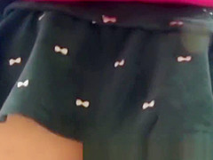 Real Japanese babes filmed up skirt by naughty