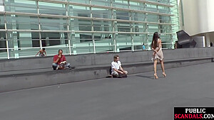 Real Newbie Gets Public Spanked And Facefucked Before J