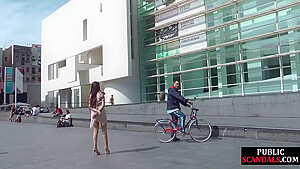 Real Newbie Gets Public Spanked And Facefucked Before J