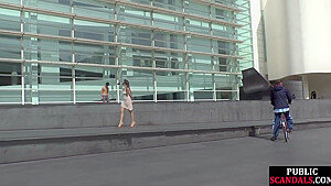 Real Newbie Gets Public Spanked And Facefucked Before J