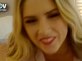 Real POV Adventure: Hitchhiker Meets the Unexpected When A Sexy Blonde Comes To His Rescue
