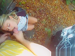 Real teen 18+ fucked and facialized in public