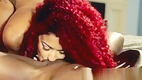 Redhead Ebony Tastes Les