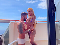 Redhead Fucking On The High Seas On Board A Cruise