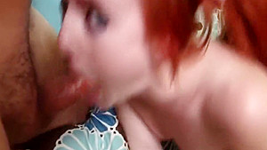 Redhead Gives Extreme Blowjob - Dani Jensen