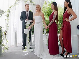 Ricky Johnson And Ariana Marie In Kinky Bridesmaid Calms Down Groom With Hard Sex