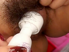 Romihi Nakamura Lovely and horny Japanese doll fondles her pussy