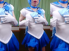 Sailor moon cosplay cum