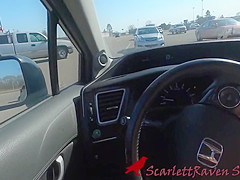 Scarlett Raven - Girlfriend Flashes In Store And Sucks Dick In Parking Lot