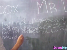 School teen 18+ sucks teacher