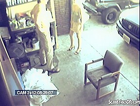 Secret garage slut gets fucked