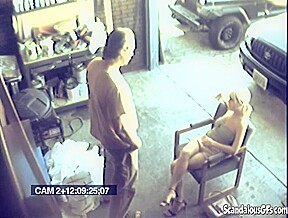Secret garage slut gets fucked