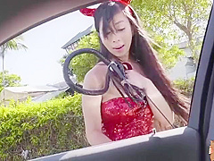 See Here A Beautiful Stranded Asian Babe With Jade Kush
