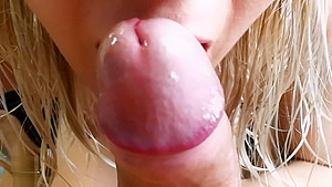 Sensual CloseUp Blowjob till Cum in Mouth