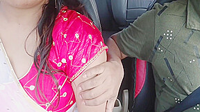 Sex On The Way, Outdoor Fucking In The Car Or Press Their Boobs With Pleasure In The Woods