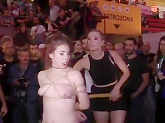 Sex expo public fuck of brunette