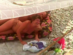 Sex on the beach  Mature fucking on beach 