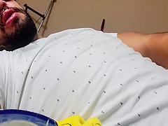 Sexy Bearded Straight Latino Bear Masturbates And Has Orgasms Lots Of Cum