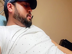Sexy Bearded Straight Latino Bear Masturbates And Has Orgasms Lots Of Cum