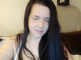 Sexy Brunette Hairjob, Hairplay and Cum in Hair, Long Hair, Hair