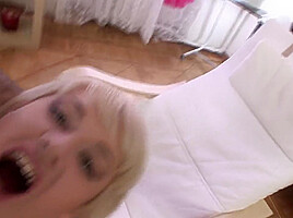 Sexy Girl Gets Fucked To A Cumshot After Sucking Two Cocks And Masturbating