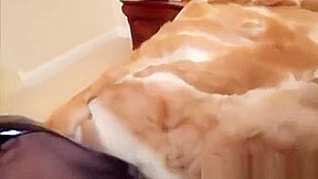 Sexy Redhead Rolls On Fur