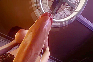 Sexy TS Feeds Her Cock