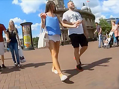 Sexy brunette leads her boyfriend