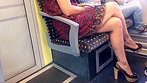 Sexy legs on the train