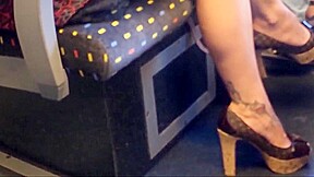 Sexy legs on the train