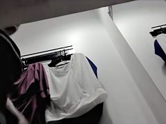 Sexy lingerie milf changing on the dressing room cam