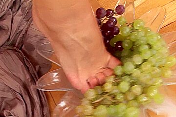 Sexy longhaired brunette, Cathy Heaven, indulges her foot fetish with her man, giving