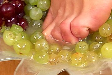 Sexy longhaired brunette, Cathy Heaven, indulges her foot fetish with her man, giving
