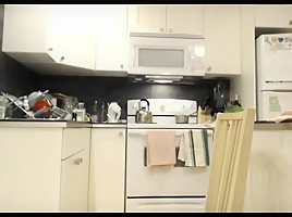 Sexy mature play in the kitchen