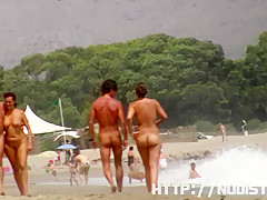 Sexy nudist babes do many things on the nude beach