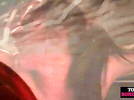 Sexy perverted nympho BDSM sluts whipped by dirty guy