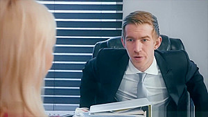 Sexy teen 18+ With Awesome Tits Fucks With Her Office Boss