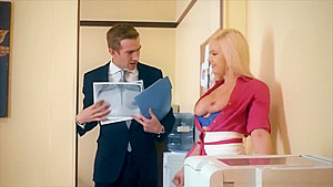 Sexy teen 18+ With Awesome Tits Fucks With Her Office Boss