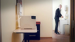 Sexy teen 18+ With Awesome Tits Fucks With Her Office Boss