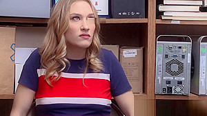 Sexy wet blonde teen 18+ tied up and fucked by a policeman
