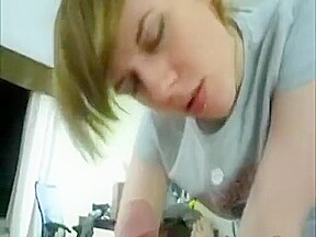 She is an expert on hard cock blowing