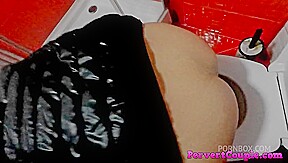 She washes my cock and then she takes deep in her throat and in her other holes - PissVids