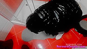 She washes my cock and then she takes deep in her throat and in her other holes - PissVids